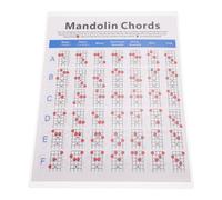 Tableau D'accords pour Mandoline, Guide Visuel Créatif en Papier Couché | Aide D’apprentissage, Repères Clairs Cercle Rouge, pour Débutants et Étudiants en Musique