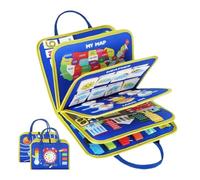 Tableau D'activités De Voyage en Feutre - Cahier D'activités | Tableau Occupé Ressenti | Livres Sensoriels Silencieux pour Les Tout-Petits De 1 À 4 Ans, Jouet De Voyage Éducatif pour Le Développement