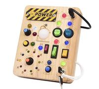 Tableau d'activités Montessori 23 lumières LED Jouet en Bois Jouets éducatifs Circuit imprimé analogique Sensoriel 1 2 3 Ans Cadeau pour garçons et Filles