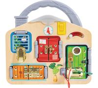 Hape Tableau d'activités Multi Fermetures – 3–6 ans, reconnaissance des formes et motricité fine