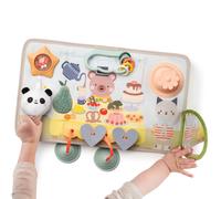 Taf Toys Tableau d’Activités Bébé Peek&Pop - Busy Board Sensoriel 12 Activités - Motricité Fine & Éveil - Jouet Montessori - Dès 6 Mois - 38,5 x 23 cm 13845