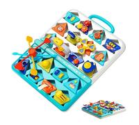 Tableau D'Activités Sensorielles, Jeux d'Apprentissage Formes Couleurs et Motricité Fine, Jouets Sensoriels d'Apprentissage Préscolaire, Pour Garçons Filles École Maternelle Voyage En Voiture Maison S