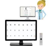 Tableau d'acuité visuelle numérique, écran LCD électronique 18,5/21,5 pouces avec télécommande, teste plus de 300 cibles visuelles, distance réglable de 1 à 6 m, pour examens de la vue. 21.5in