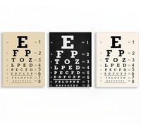 Tableau d'acuité visuelle Toile Art Mural Cadeaux d'ophtalmologiste Affiches Tableau d'acuité visuelle d'optométrie Impressions d'art Photos murales Décor de Clinique ophtalmologique sans Cadre