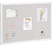 Tableau d'affichage 90x60 cm - Tableau en liège Memoboard avec cadre MDF - Tableau mural pour notes et souvenirs