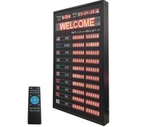 Tableau d'affichage de taux de change électronique à LED - 10 rangées - Avec télécommande, mise à jour de la minuterie, mémoire hors tension pour banques et institutions financières