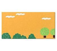 Tableau d'affichage décoratif en feutre - 120 x 60 cm - Alternative au tableau en liège - Pliable - Panneau mural autocollant pour la maison et l'école (C-jaune)
