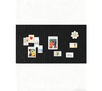 Tableau d'affichage décoratif en feutre pliable de 61 x 40,6 cm d'épaisseur avec ruban adhésif, tableau d'affichage pour école, maison, cuisine, bureau, murs - Noir