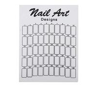 Tableau D'affichage des Ongles 50 Couleurs Nail Art Nuancier Nailtips Panneau D'affichage Nailtips Vernis Gel Carte de Couleur pour Faux Ongles Conseils Montrant (Blanc)
