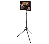 Tableau d'affichage électronique, tableau d'affichage de compétition, compteur de points portable avec fonction minuterie, dimensions 37,5 × 25 × 2,3 cm, convient pour le basket-ball, le badminton, le