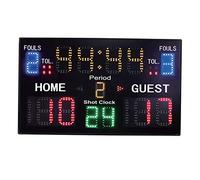 Tableau D'affichage électronique, Tableau D'affichage Numérique Portable de Table à LED avec Télécommande et 15 Chiffres, Gardien de Score pour Basket-Ball, Volley-Ball, Football