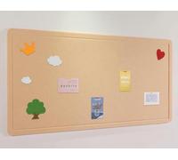 Tableau d'affichage en feutre avec épingles, pliable, alternatif, tableau en liège, autocollant, décoration murale, 40 x 60 cm (beige)