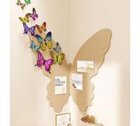Tableau d'affichage en feutre en forme de papillon - Décoration murale créative - Autocollant et pliable - Décoration d'anniversaire (Camel, 50 x 60 cm)