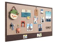Tableau d'affichage en feutre, tableau d'affichage décoratif en feutre, tableau d'affichage pliable avec ruban adhésif pour la maison, le bureau, la cuisine (StyleA-marron, 60 x 80 cm)