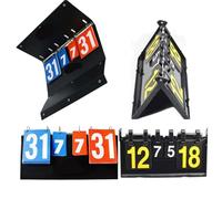 Tableau d'affichage Flip Scoreboard Tableau de bord numérique à 4 chiffres, for volley-ball, basket-ball, tennis table, football, noir(Color3)
