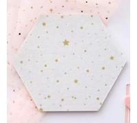 Tableau d'affichage hexagonal en feutre avec punaises - Carreaux muraux pour photos, mémos, avis - Décoration murale - Blanc 1