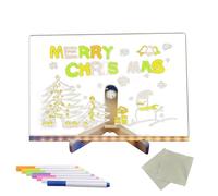 Tableau d'affichage LED avec couleurs pour enfants, tableau à messages LED en acrylique, tableau d'écriture multifonction, tableau effaçable à sec avec lumière, tableau de messages lumineux, tableau à