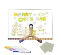 Tableau d'affichage LED avec couleurs pour - Tableau d'écriture effaçable à sec avec lumière, tableau à message lumineux, tableau blanc à DEL pour la maison