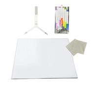 Tableau d'affichage LED avec stylo 7 couleurs en acrylique créatif pour écrire des messages lumineux, dessin, mémo réinscriptible, dessin, note LED avec support réglable