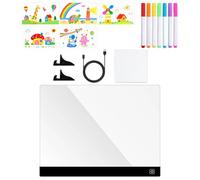 Tableau d'affichage LED | Bloc-notes rechargeable en acrylique 4 modes - Tableau d'écriture LED effaçable avec marqueurs | pour garçons et filles | pour chambre à coucher, maison, lieu de travail
