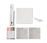 Tableau d'affichage LED en acrylique avec 7 stylos de couleur - Créativité lumineuse pour dessins d'enfants, souvenirs et présentations créatives à la maison ou au bureau avec support réglable (large)