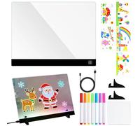 Tableau d'affichage LED en acrylique rechargeable, affichage de message effaçable à quatre modes avec marqueurs, outil de communication interactif pour garçons et filles, rappel créatif et aide à