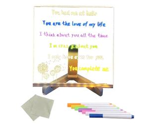 Tableau d'affichage LED en acrylique, tableau effaçable à sec | Planche à dessin acrylique | Tableau effaçable à sec avec lumière, tableau d'affichage lumineux, blanc LED pour la maison