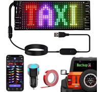 Tableau d'affichage LED flexible, 17 x 7 cm, écriture RVB programmable via application intelligente Bluetooth, panneau matriciel Devil Eyes Matrix Panel, pour décoration de voiture, bar, publicité