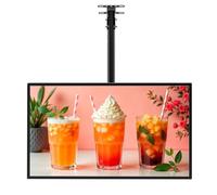 Tableau d'affichage LED pour menu, boîte à lumière en plexiglas ultra fin A4 avec support télescopique et source de lumière latérale, support lumineux pour affiche de restaurant