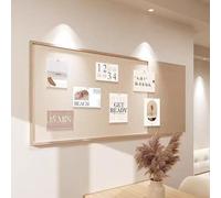 Tableau d'affichage mural autocollant en feutre avec 30 punaises - Pliable - Pour la maison, le bureau, l'école - Camel - 60 x 40 cm