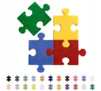 Tableau d'affichage mural autocollant en feutre en forme de puzzle pour la maison, l'école, le bureau, 22 couleurs (vert fruit)