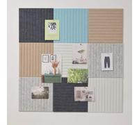 Tableau d'affichage mural autocollant en feutre pour photo, mémo à faire soi-même, pour la maison, la cuisine, le bureau, l'école, le dortoir, 30 x 30 cm (café)