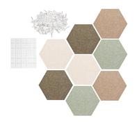 Tableau d'affichage mural - Décoration esthétique hexagonale - Tableau d'affichage décoratif pour montage mural - Pour photos, travaux manuels, présentations à la maison, à l'école, en salle de classe