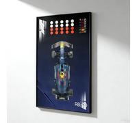 Tableau d'affichage mural éclairé pour Lego 42207 F 1 Technic Car - Peinture décorative pour adulte - Pour Lego Model Car, cadeaux pour voiture Lego F1, 100 x 60 cm (42206)