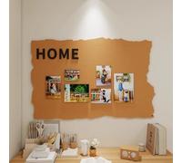 Tableau d'affichage mural en feutre pour photo mural, 40 x 60 cm, tableau d'affichage décoratif en liège, autocollant pour maison, bureau, chambre à coucher, école, protection murale (café)