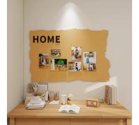 Tableau d'affichage mural en feutre pour photo mural, 40 x 60 cm, tableau d'affichage décoratif en liège, autocollant pour la maison, le bureau, la chambre à coucher, l'école, protection murale (brun