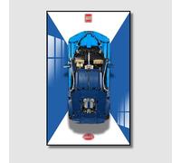 Tableau d'affichage mural pour modèle Lego Technic Bugatti Chiron 42083, cadre de collection de voitures de course, acrylique durable compatible avec les supercars Lego, cadeau pour adultes et