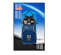 Tableau d'affichage mural pour modèle Lego Technic Bugatti Chiron 42083, cadre de vitrine de collection de voitures de course, acrylique durable compatible avec les supercars Lego, cadeau pour adultes