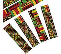 Tableau d'affichage noir de 15 m pour le mois de l'histoire du Kente Borders du Kente Décorations de salle de classe africaine commémorative Festival Bulletins Décoration murale Afro-Américaine Fête