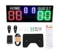 Tableau d'affichage numérique avec télécommande - Grande horloge LED pour basketball, tennis, Muay Thai, jeux de table et Cornhole - Temps, fréquence et son réglables