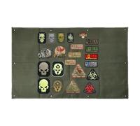 Tableau d'affichage PIN - Pliable Heavy Duty - Support de patch en nylon pour broche - Tableau de rangement portable - Montage mural - Feuille d'affichage d'installation facile pour badges, patch