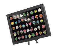 Tableau d'affichage pratique et robuste en acrylique avec support pour suspension murale horizontale verticale ou vitrines de table Cadre de collection d'épingles