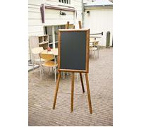 Tableau d'affichage - SECURIT - WBU-DB-50 - 50x60 cm - finition wengé - surface noire (craie liquide)