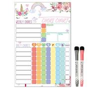 Tableau d'agenda pour - Tableau de corvée magnétique 20 x 30 cm | Corvée magnétique du réfrigérateur, tableaueffaçable à sec avec 2 marqueurs à pointe fine, tableaudes tâches de récompense r