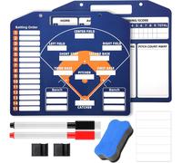 Tableau D'alignement Magnétique De Baseball, 32x28cm Presse-Papiers Baseball Cartes D'alignement Pour Pirogue Tableau Effaçable À Sec Softball Avec Marqueur Équipement D'entraînement (Bleu Marine)