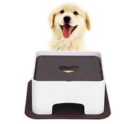 Tableau d'alimentation pour Animaux de Compagnie réglable avec Coussinet de Silicone sécurisé | Petits Chiens/Chats Stand de Nourriture surélevée | Eco - Plastique Amical | 2 (S)