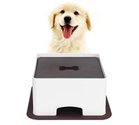 Tableau d'alimentation pour Animaux de Compagnie réglable avec Coussinet de Silicone sécurisé | Petits Chiens/Chats Stand de Nourriture surélevée | Eco - Plastique Amical | 2 (L)