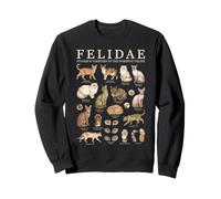 Tableau d'anatomie des Races félines domestiques Felidae Sweatshirt
