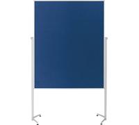 tableau danimation magnetoplan (L x l x H) 1630 x 1200 x 1500 mm feutre bleu royal, blanc utilisable des deux côtés, avec roulettes, panneau daffichage 1151103