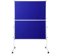 Tableau d'animation SpeaKa Professional (l x H) 1250 mm x 1850 mm Feutre Bleu Pliable, avec roulettes, utilisable des d